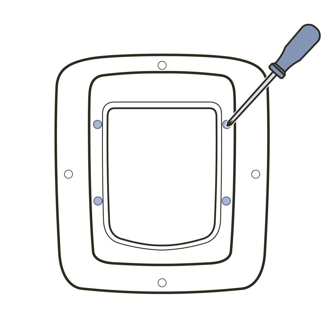 Secure exterior frame to adaptor