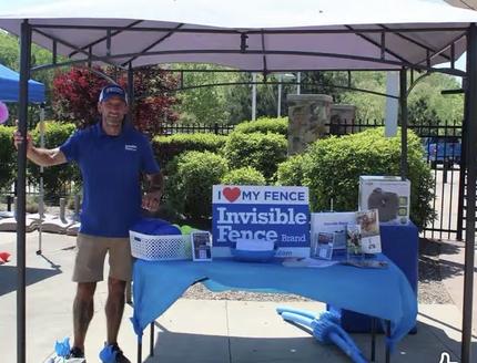 Invisible Fence trainer at event for Atlanta area