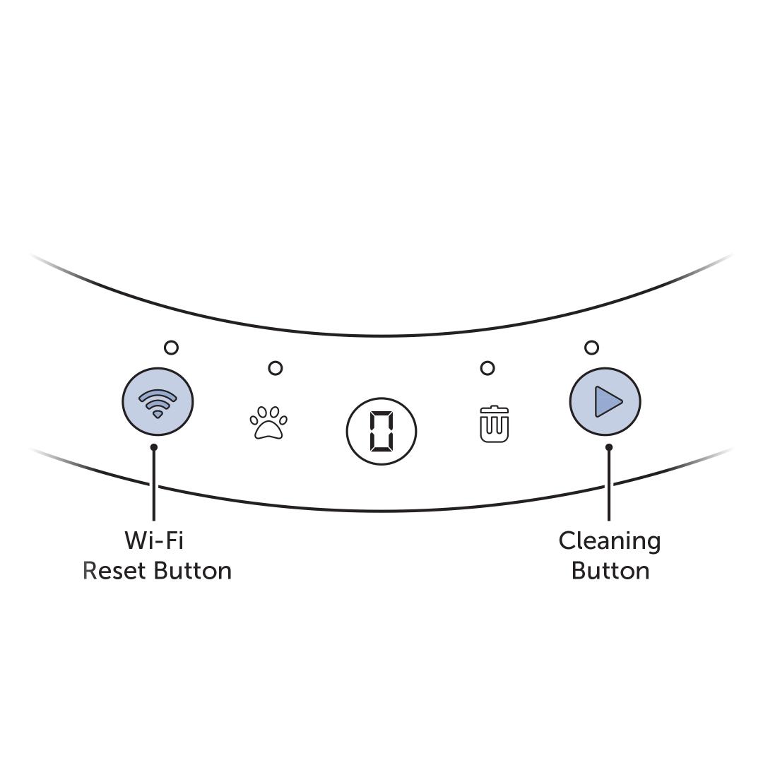 Press And Hold Wi-Fi And Cleaning Button