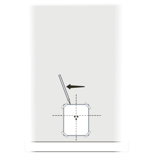 Trace cutting template for interior wall