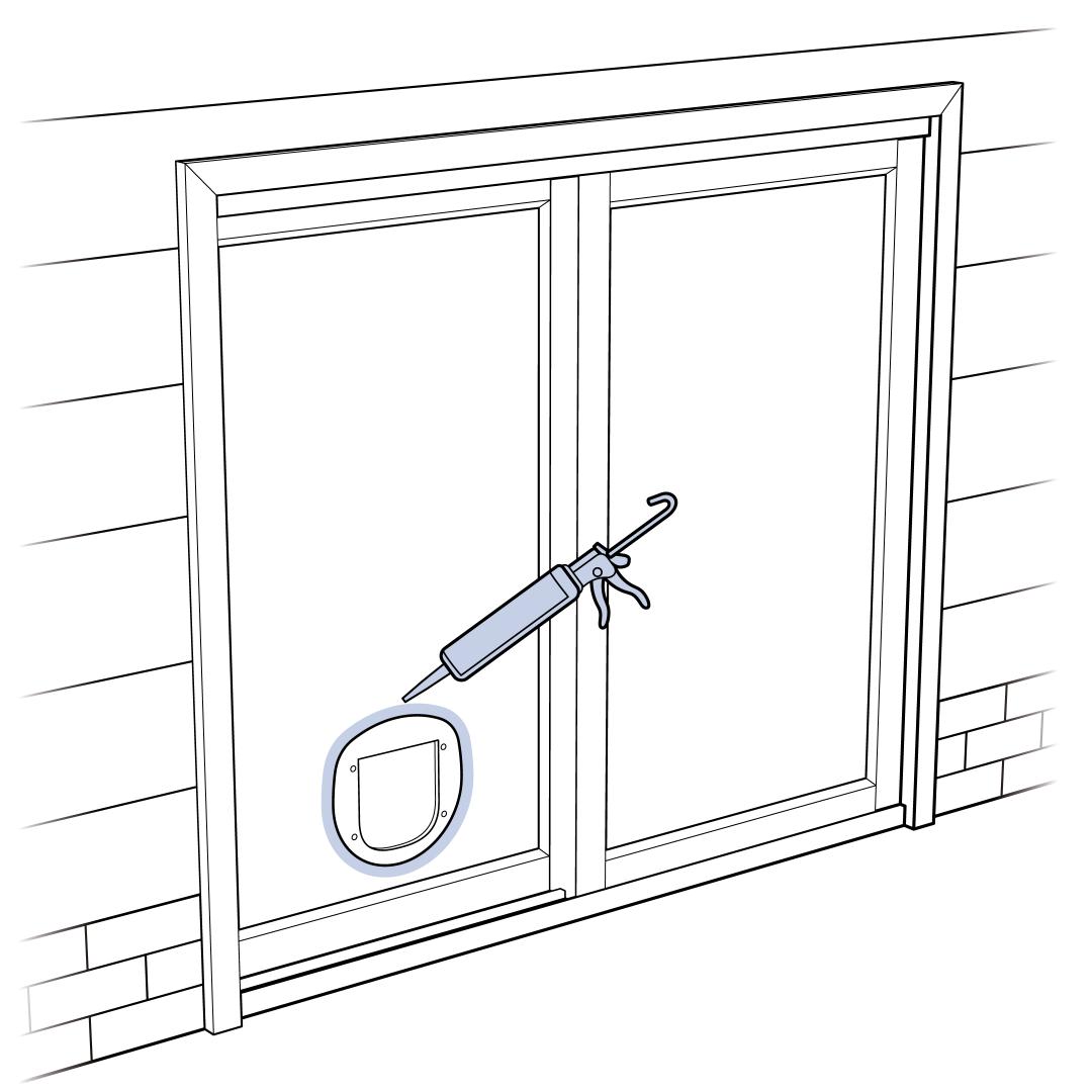 Caulk Exterior Frame on Sliding Glass Door