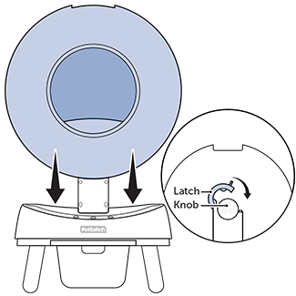 Place Sphere In Base And Close Latch