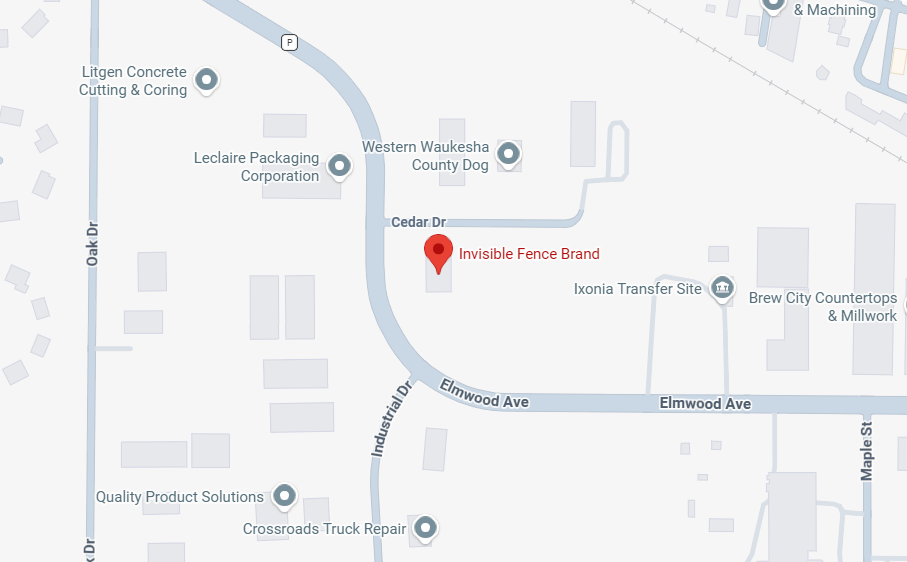 Map Pin Drop of the Invisible Fence of Wisconsin Location