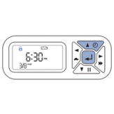 Unlock by pressing up and center button
