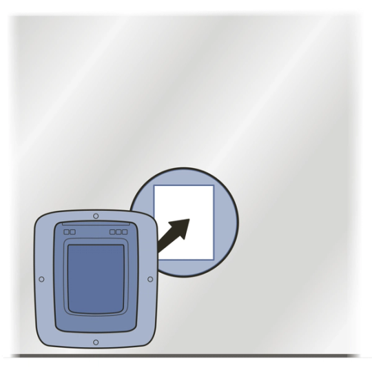 Insert interior frame into glass