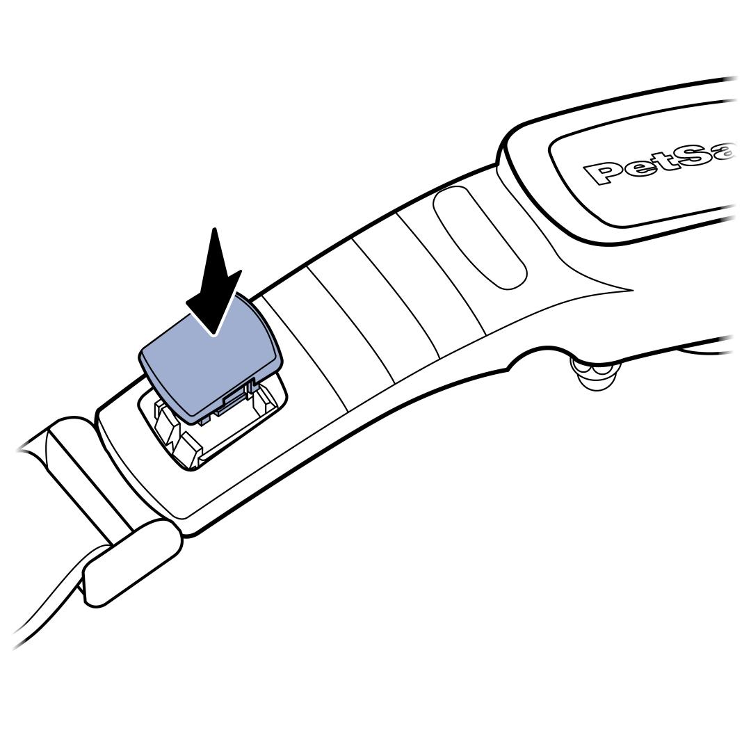 Snap rectangular piece into collar