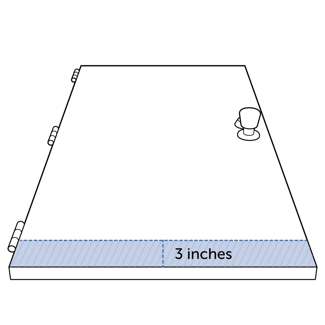 Three Inches From Bottom Of Door