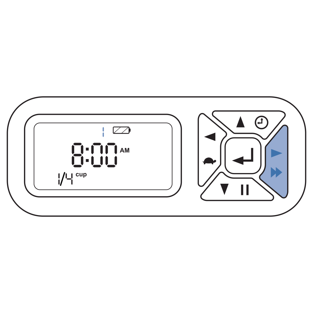 Select Meal Number With The Right Button