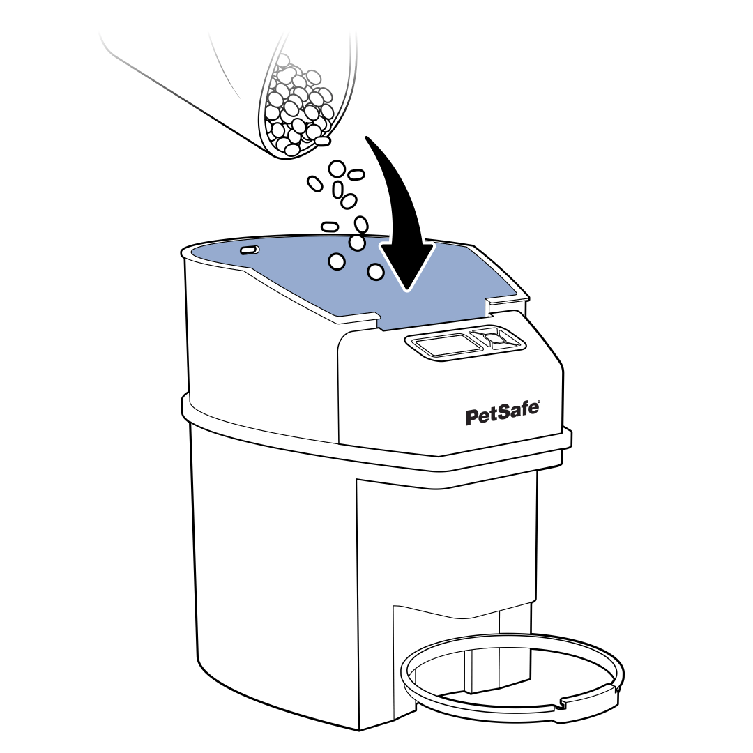 Pour Food Into Feeder