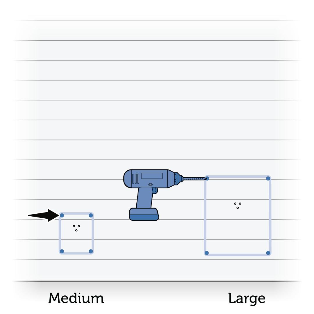 Drill Corners Of Template