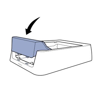 Insert Tabs On Waste Trap Cover Into Slots On Front of Litter Box