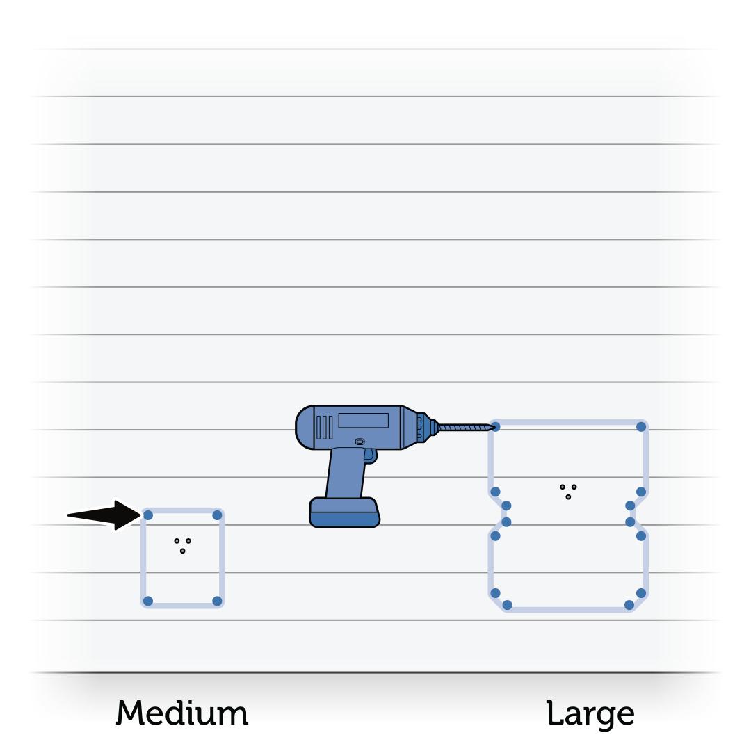 Drill Corners Of Template