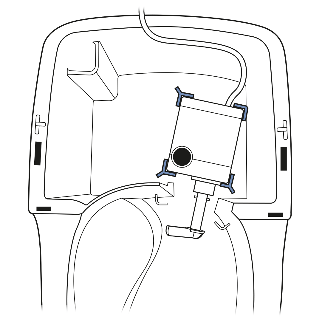 Align pump with guides