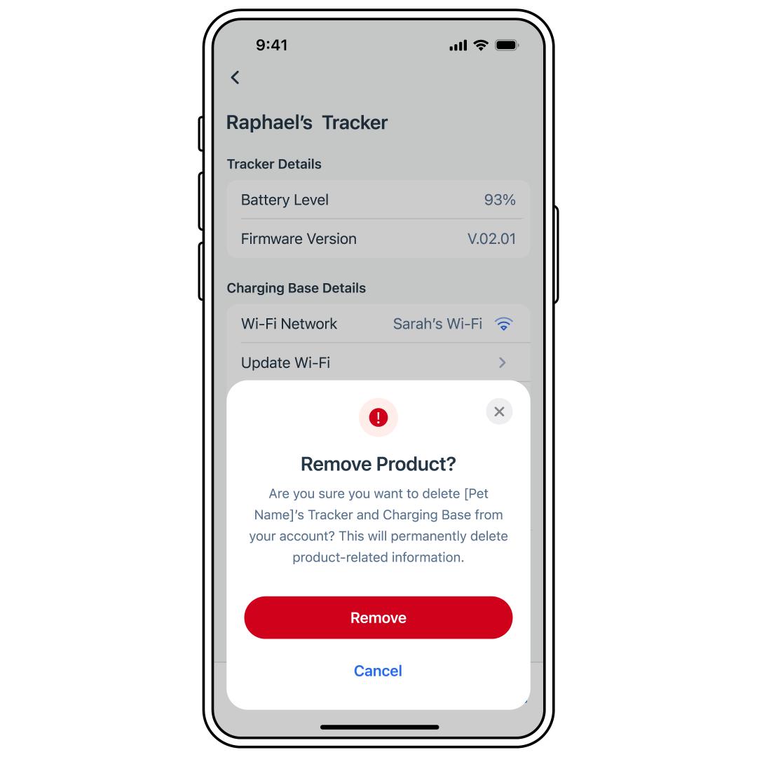 Remove Product Confirmation