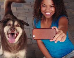 dog selfie