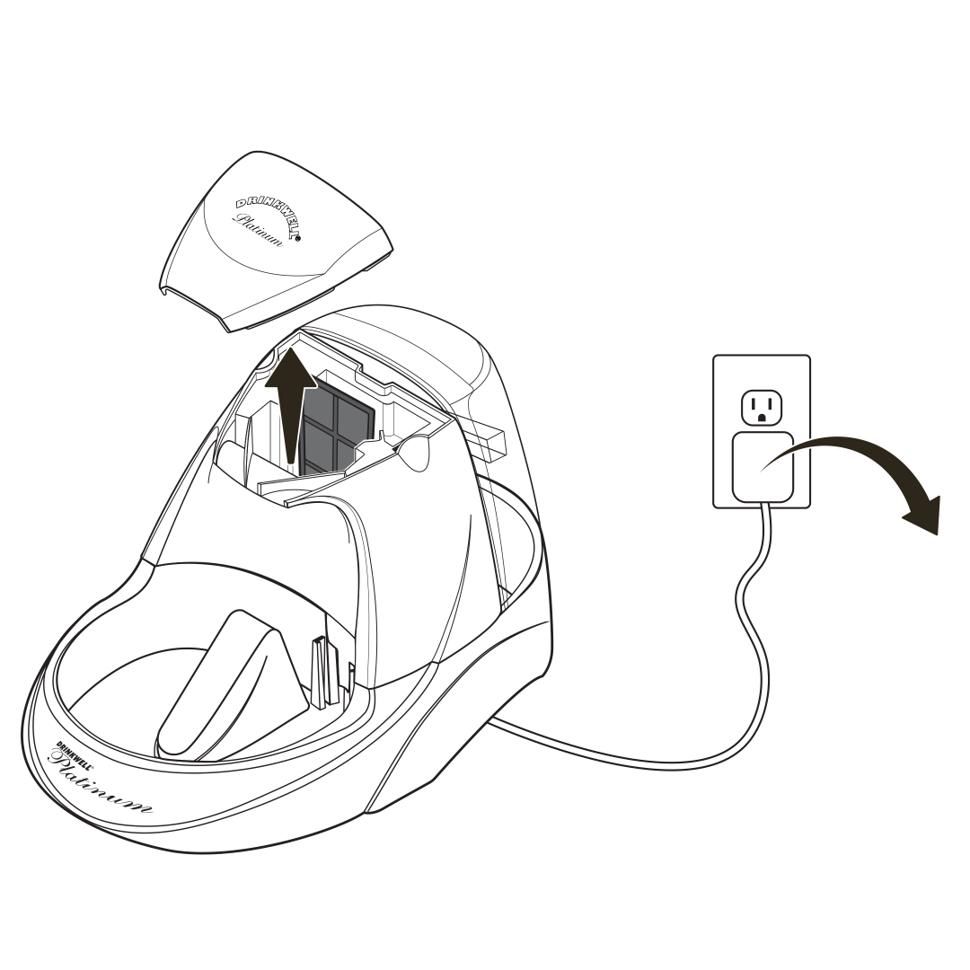 Unplug fountain