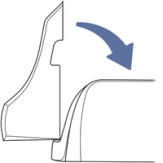 Putting Waste Trap Lid Down, Blue Arrow