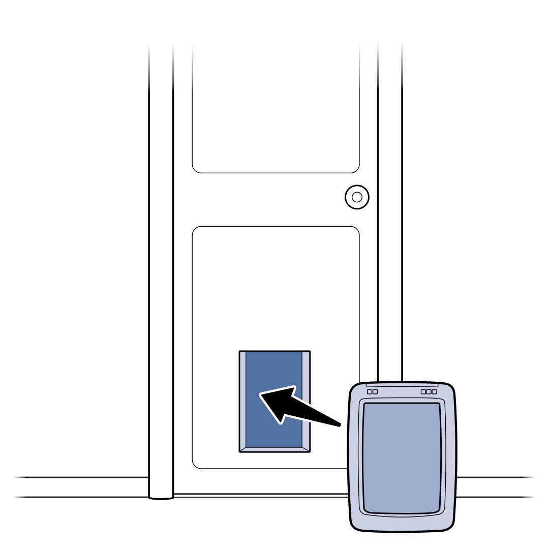 Insert interior frame into door