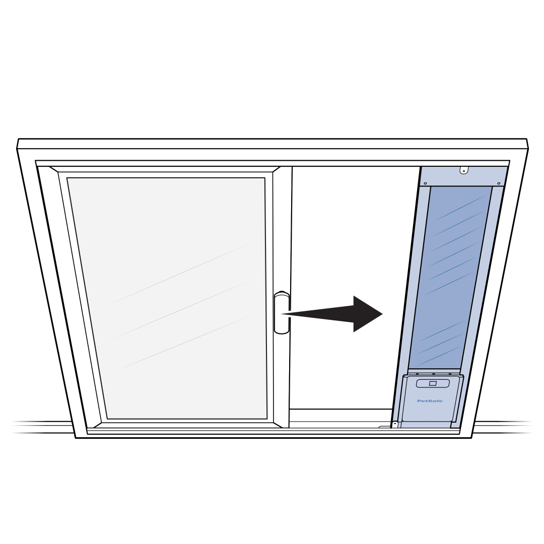 Slide Assembled Pet Door Into Door Jamb