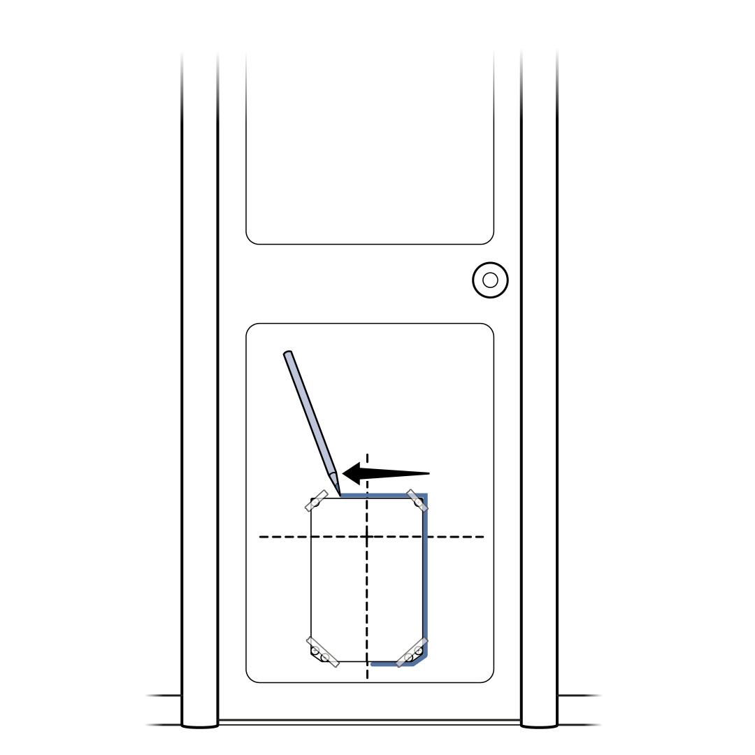 Use pencil to trace outline