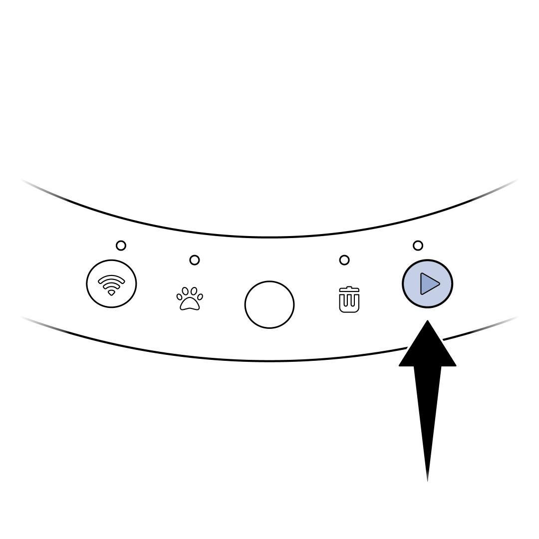Press And Hold Cleaning Button On Console