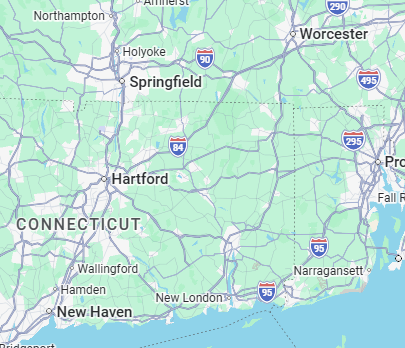 Map of the Invisible Fence of Connecticut and Central Massachusetts Location