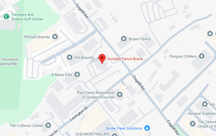 Map Pin Drop of the Invisible Fence of the Tennessee Valley Location