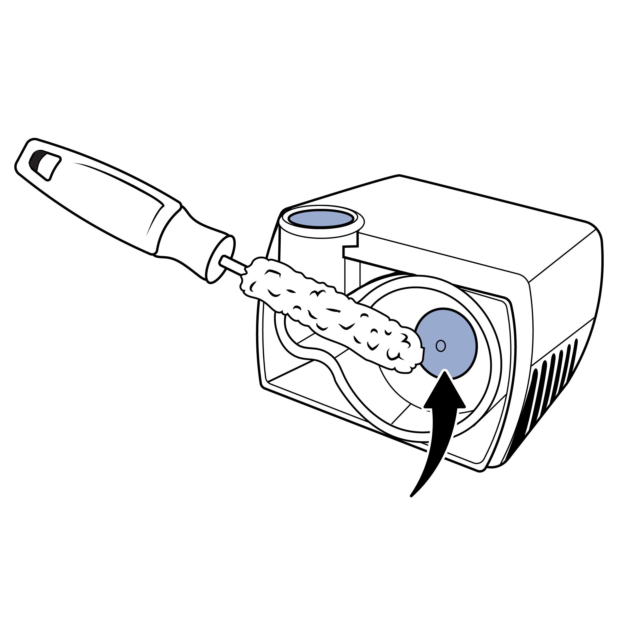 Clean Inside of Pump With Brush