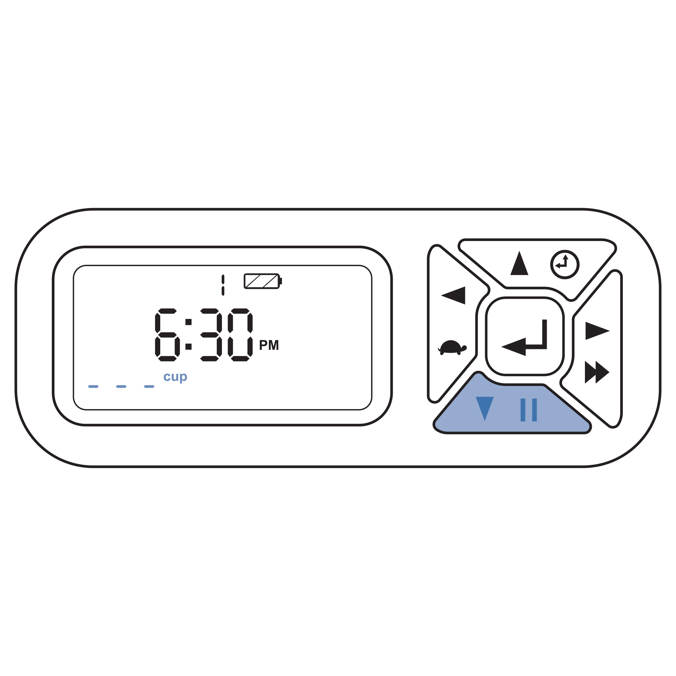 Press The Down Button To Set Meal Size
