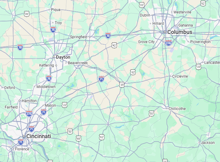 Map of the Invisible Fence of Columbus Service Location
