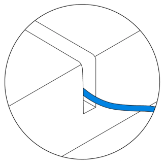 Run the wire through the expansion joint