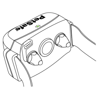 A green light on the collar
