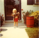 girl holding cat