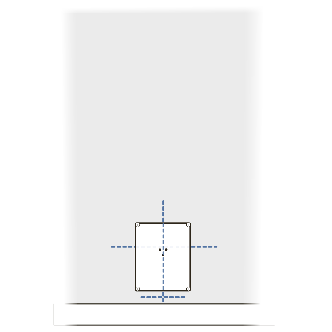 Position template on wall