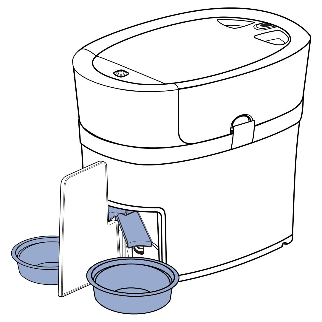 Place A Bowl Under Each Food Chute