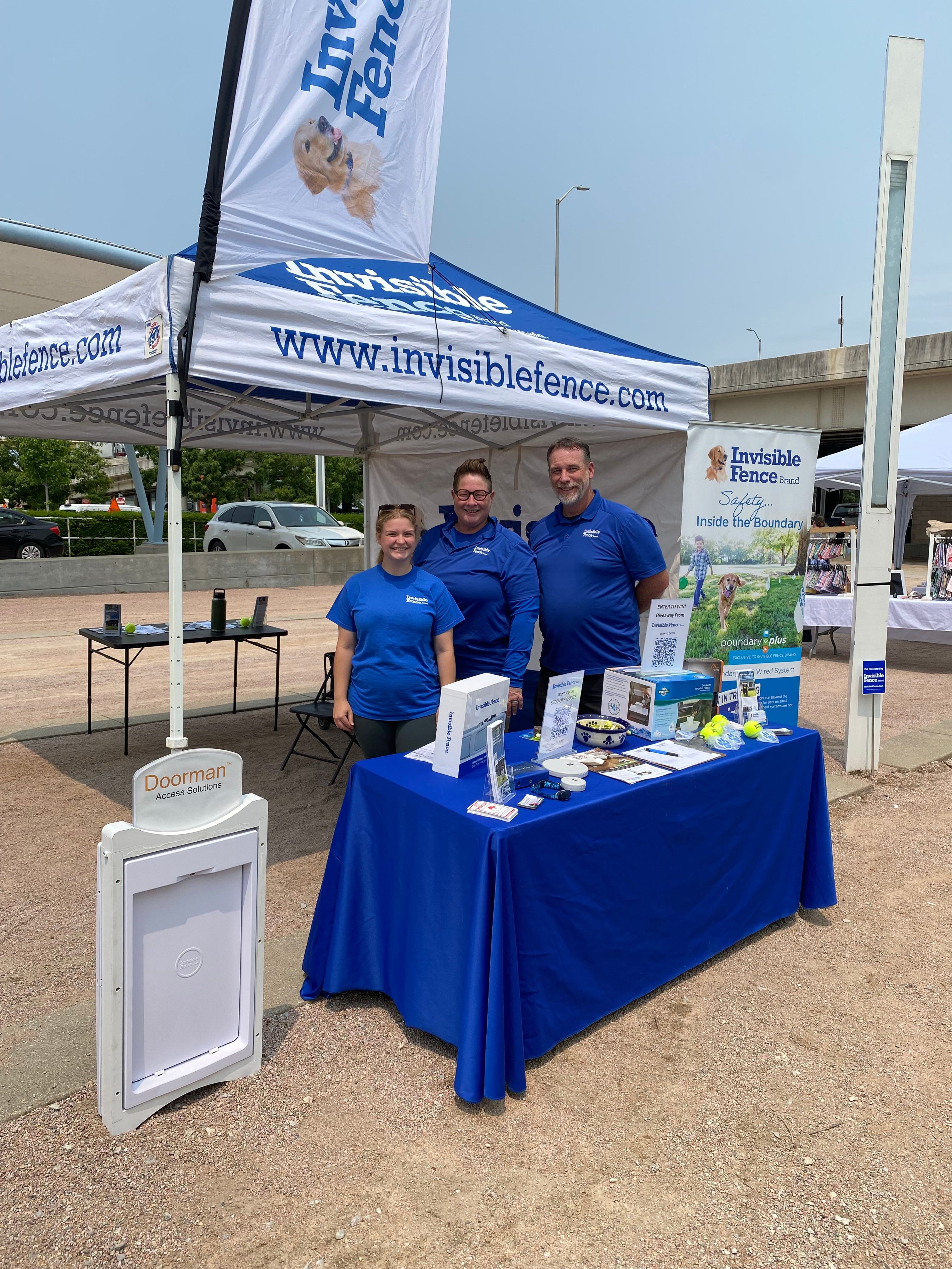 Invisible Fence trainers at an event in the Louisville area 