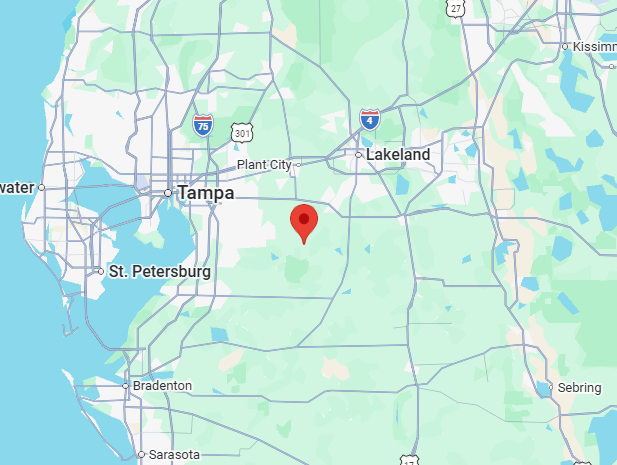 Map Pin Drop of the Invisible Fence of West Florida Location