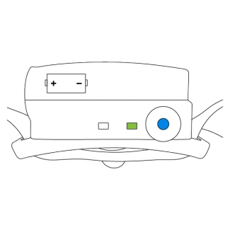  Hold the power button until the light turns green