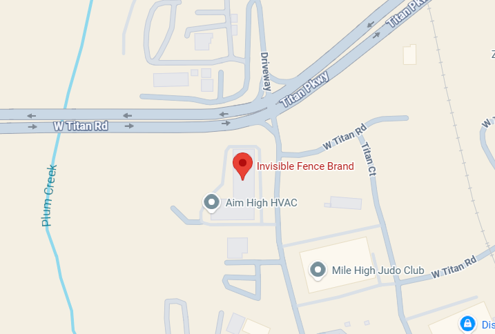 Map Pin Drop of the Invisible Fence of Colorado Location