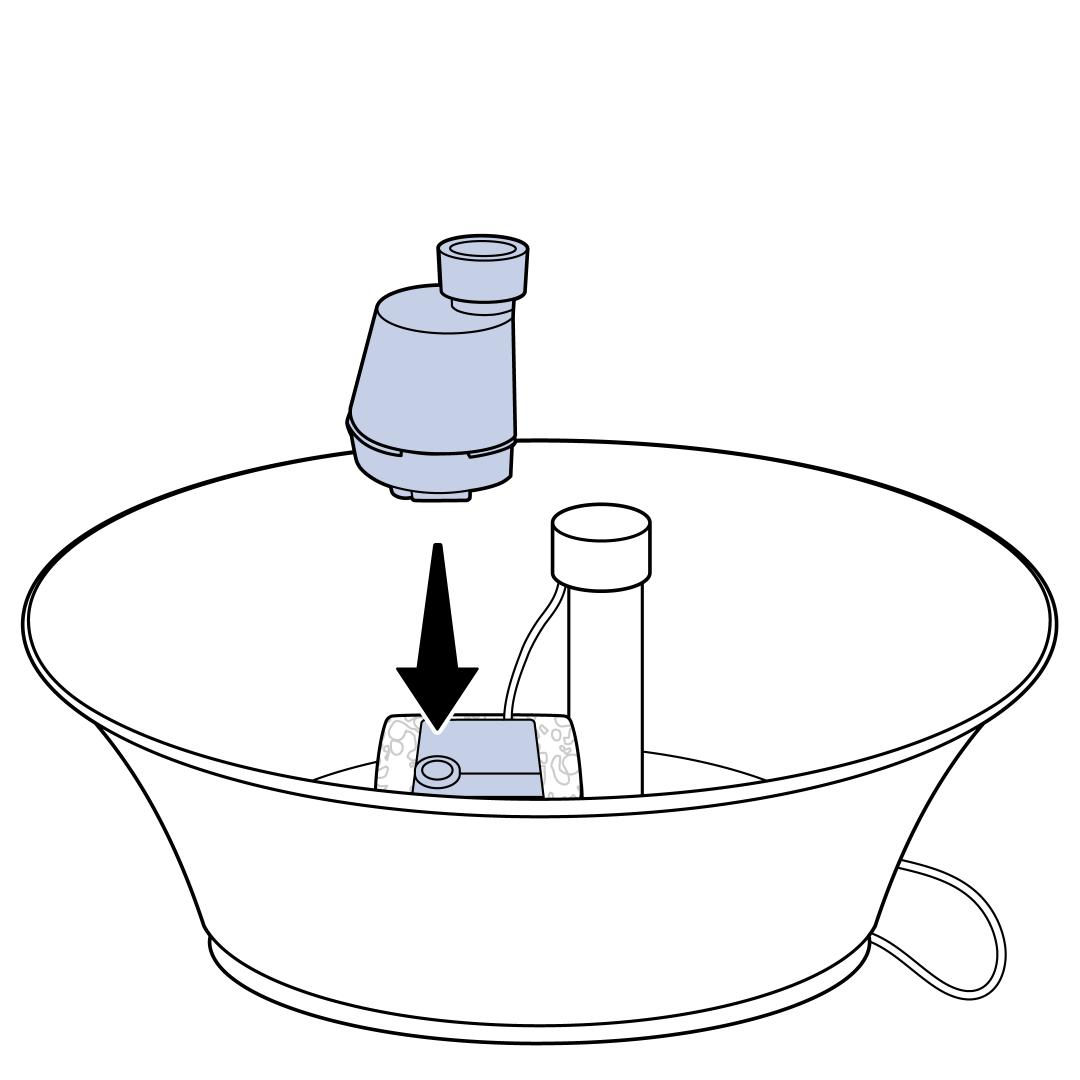 Insert Filter Housing into Top of Pump