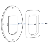 Attach Exterior Frame and Adaptor With Two Screws