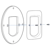 Attach Exterior Frame and Adaptor With Two Screws