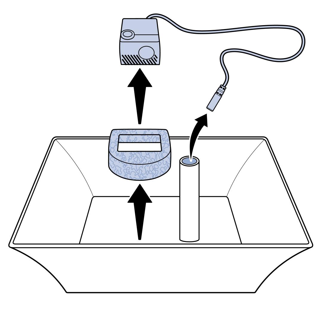 Remove Pump, Cord, and Foam Filter