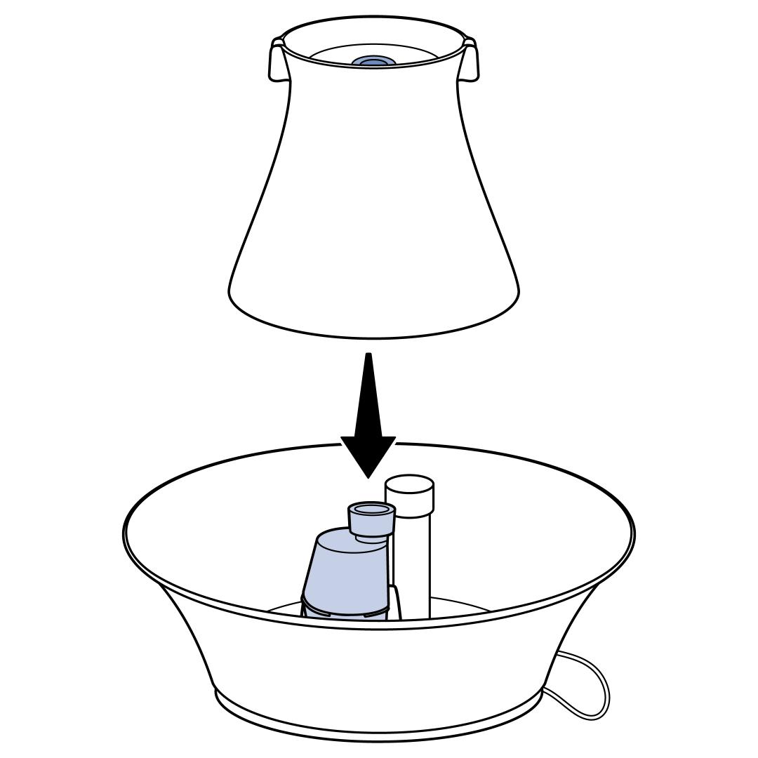 Place Tower Over Filter Housing