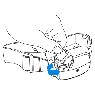 Place the battery back into the collar