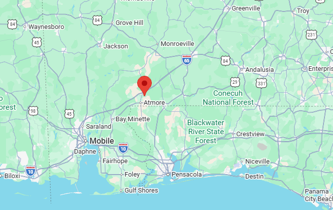 Map Pin Drop of the Invisible Fence of the Emerald Coast Location