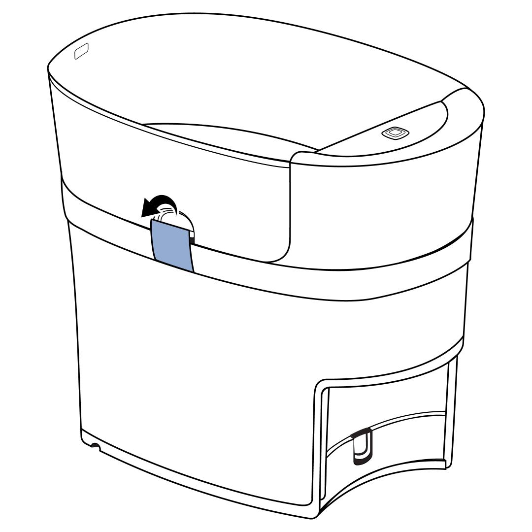 Unlatch Hopper From Both Sides of the Base