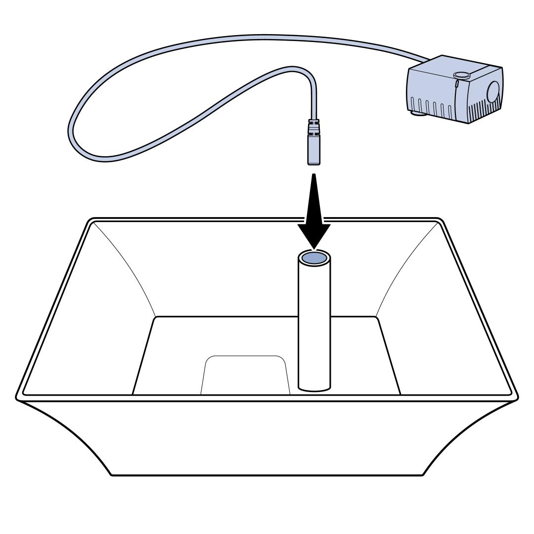Thread the Pump Cord Through Bowl Stem