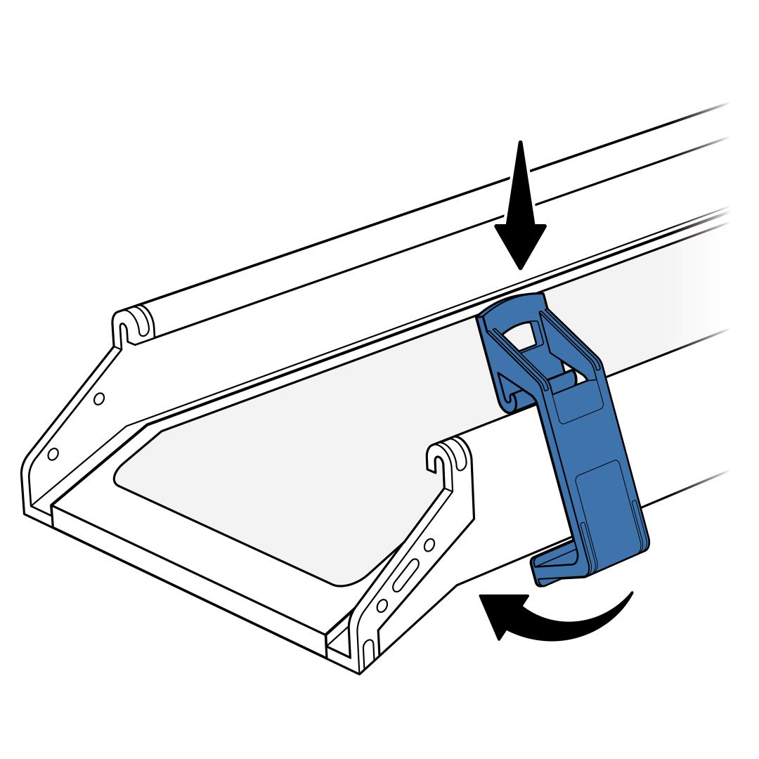 Hook Clamp Over Arched Rail
