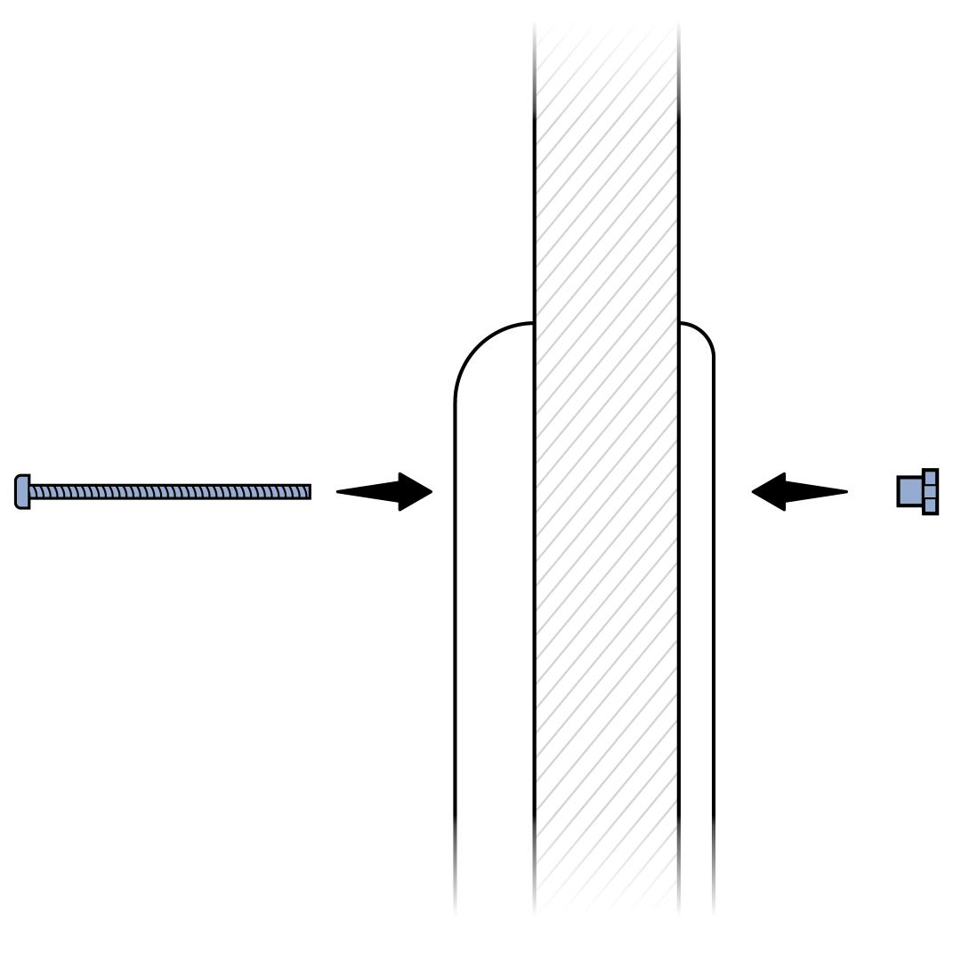 Install Binder Post And Screw into Sliding Glass Door